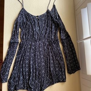 Urban Outfitters black off the shoulder romper